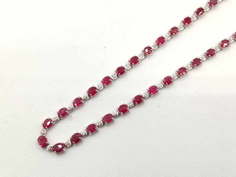 宝石買取 ルビー ネックレス K18WG